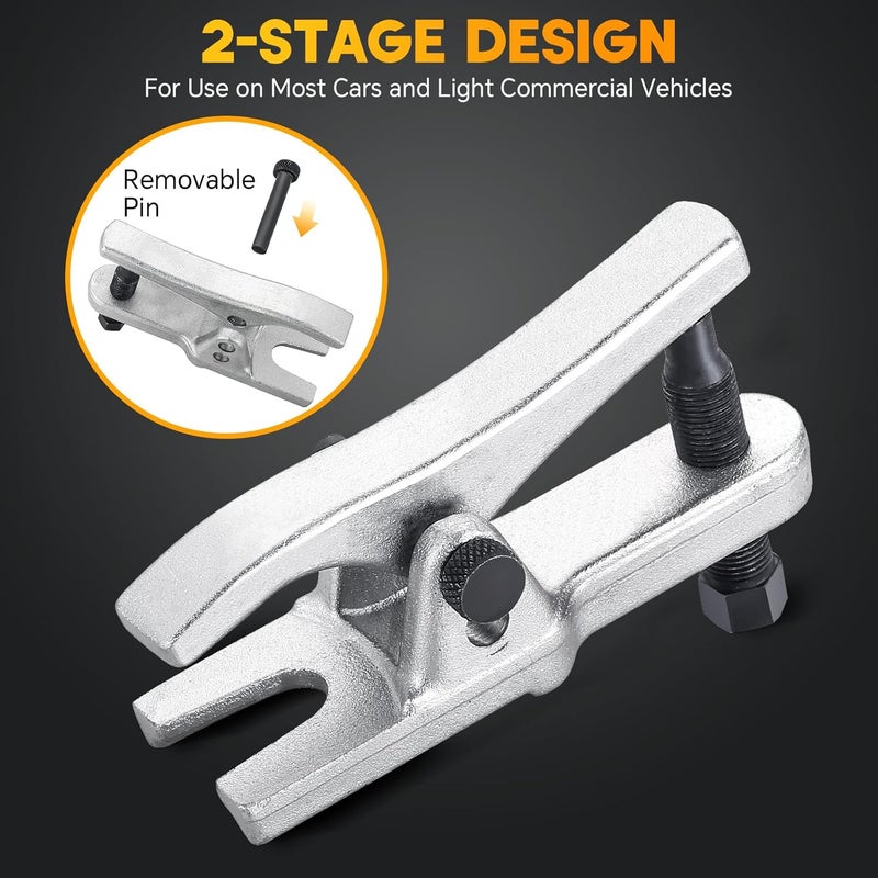 weyleity Ball Joint Separator | Universal Ball Joint Removal Tool for Separating Arms, Tie Rods, and Ball Joints on Cars, Light Trucks, ATVs 1-1/8" to 2-1/8" Adjustable Tie Rod Removal Tool - Image 3